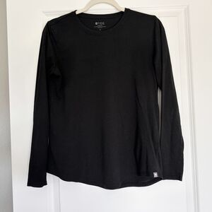 FIGS Super Soft Black Long Sleeve Tee Shirt Women’s Small Pima Cotton Modal